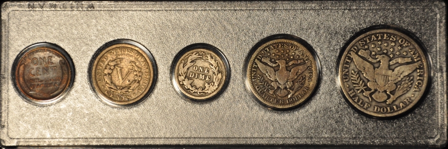 1912 US Mint 5-Coin Set REVERSE