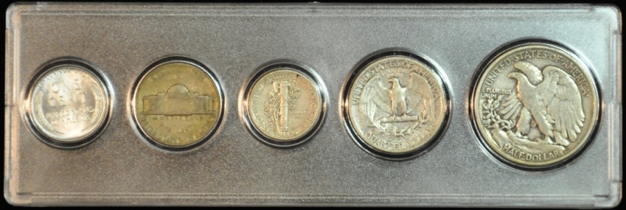 1943 US Mint 5-Coin Set REVERSE