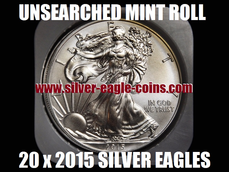 2015 Silver Eagle Roll Only 365 with free US shipping!