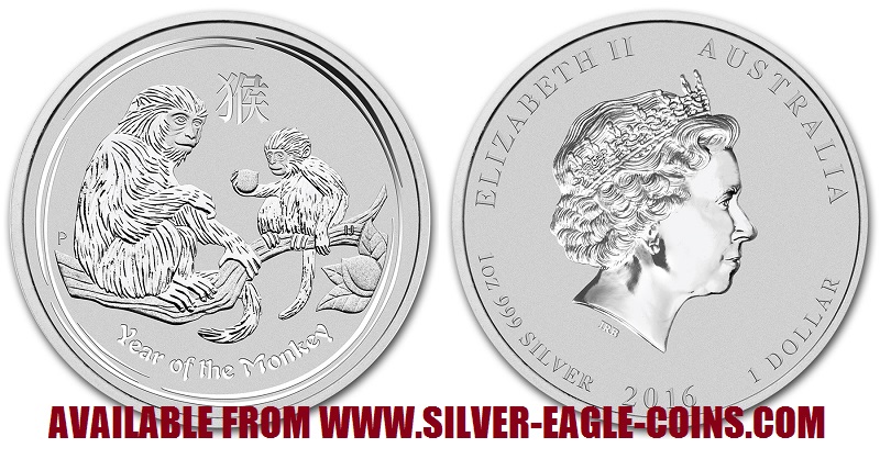 2016 Australian Lunar Silver Monkey