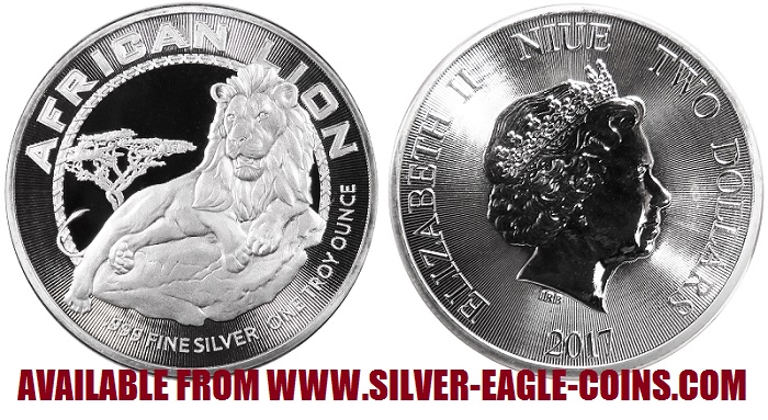 2017 African Lion Silver Coin
