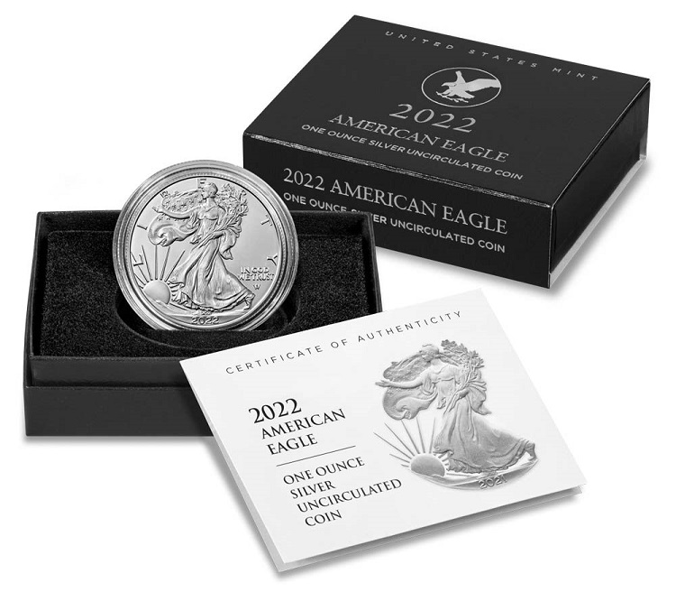 2022W Burnished Silver Eagle