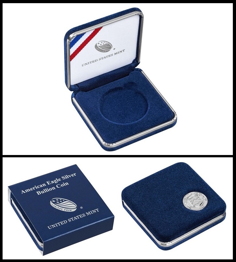 Silver Eagle Flag Gift Case