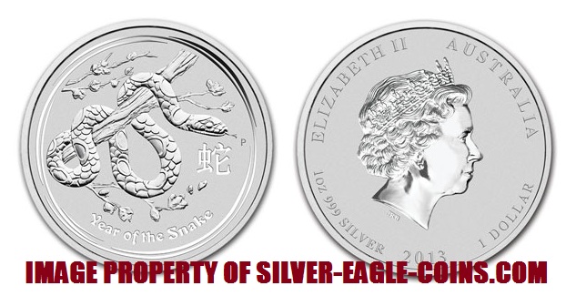 2013 Australian Lunar Silver Snake 