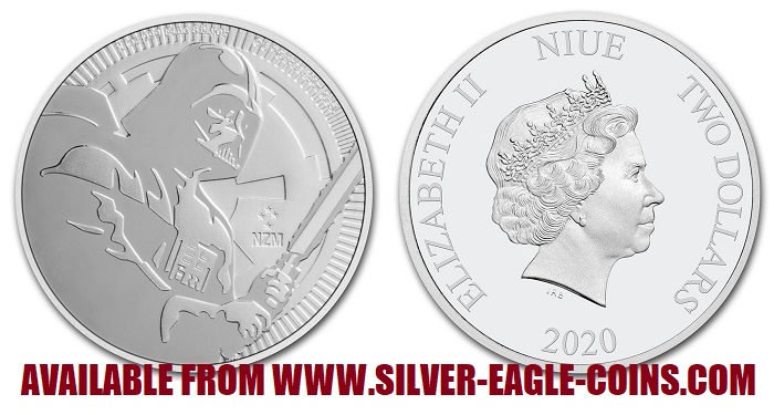 2020 Darth Vader 1 Oz Silver Coin