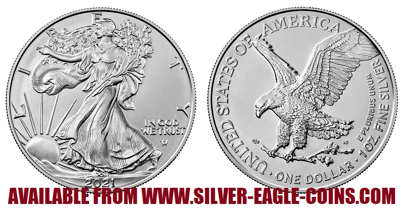 2021 Type 2 Silver Eagles American Silver Eagle Coins