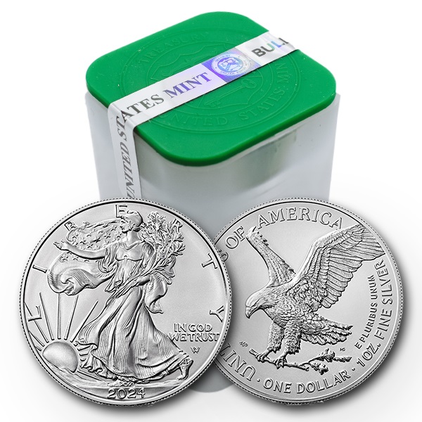 2025 Silver Eagle Roll 20 Gem BU American Silver Eagles Free US
