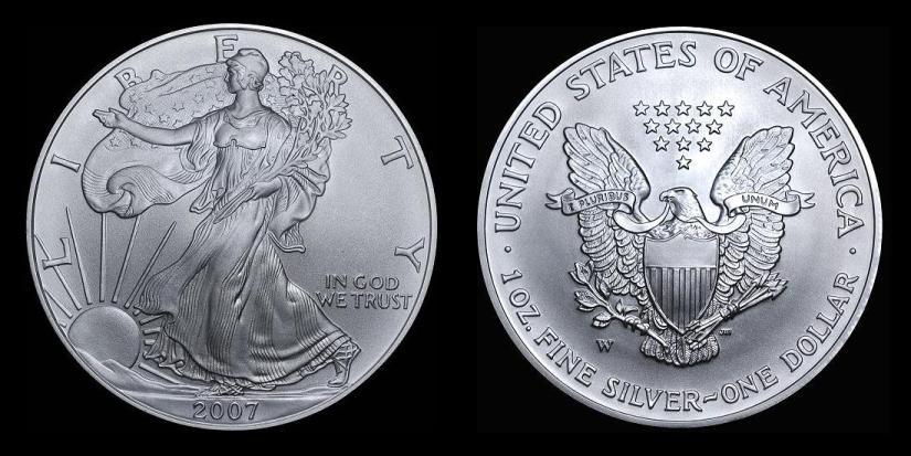 2007-W Burnished Silver Eagle